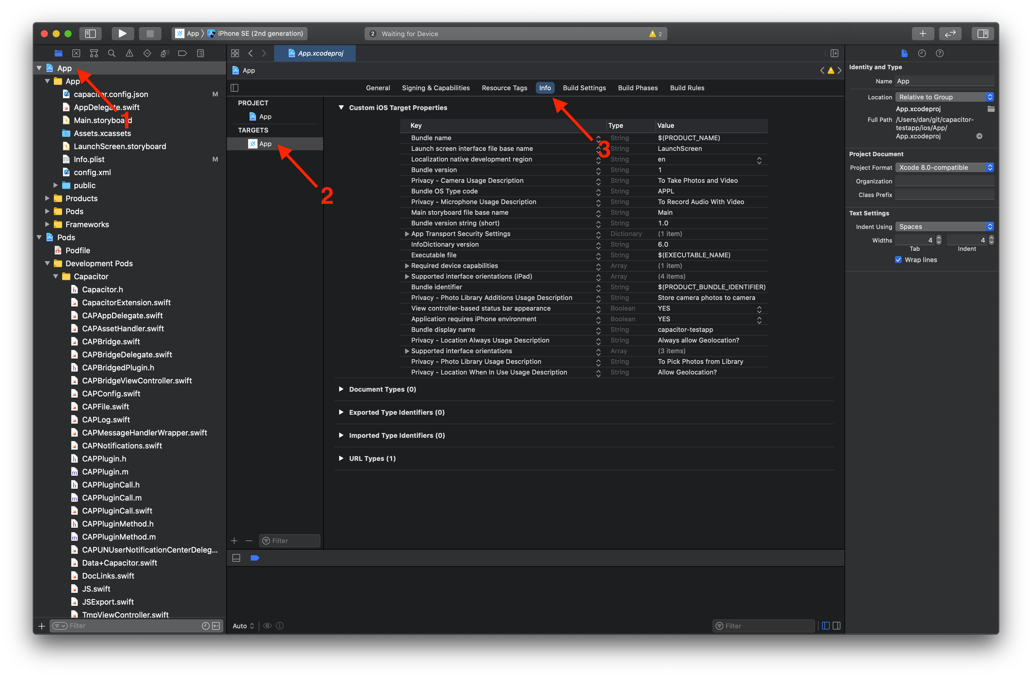 Xcode 信息编辑器