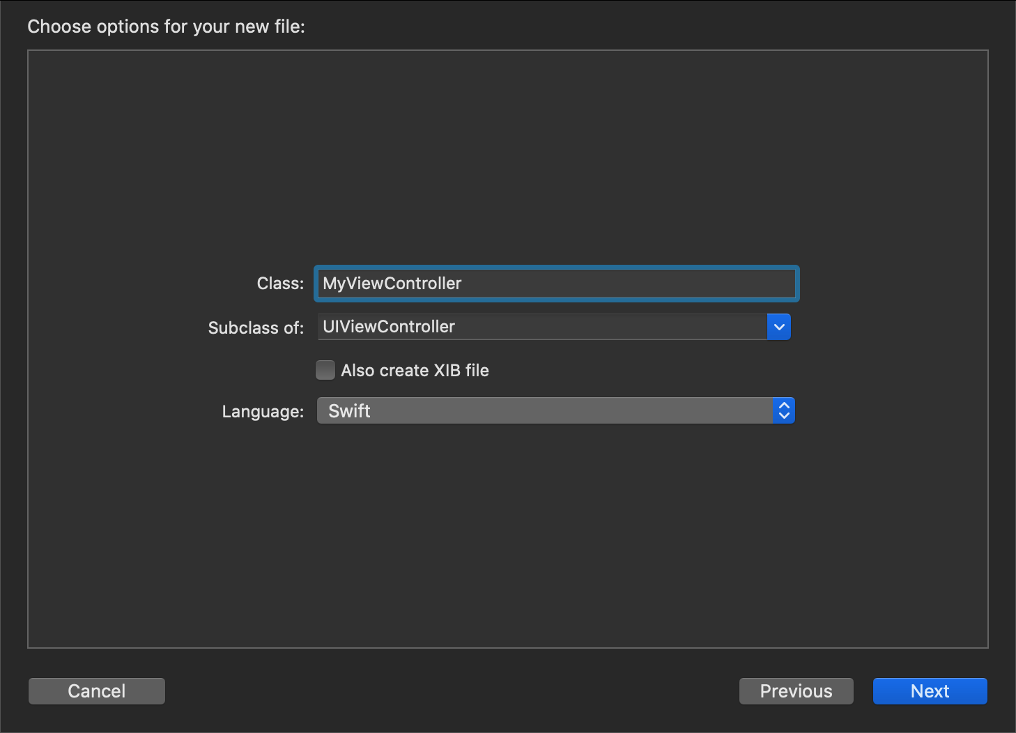 在 Xcode 中命名 ViewController